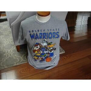 Golden State Warriors Looney Toons Grey T-Shirt L Nba Wall Of Wallace